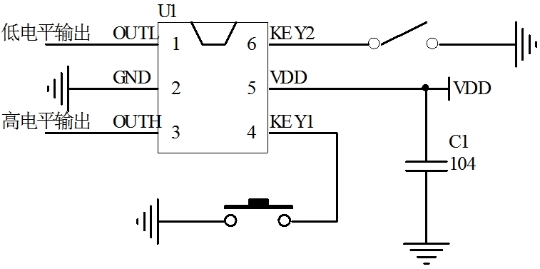 短按開長(zhǎng)按關(guān)開關(guān)機(jī)芯片