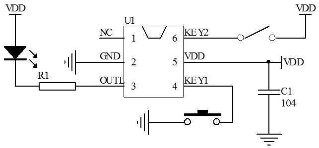 長(zhǎng)按開關(guān)機(jī)IC