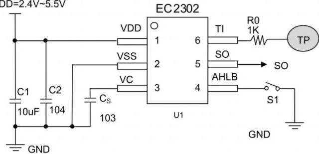 EC2302單通道觸摸芯片