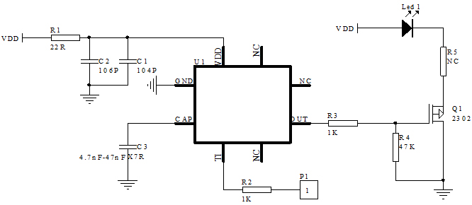 觸控芯片電路圖